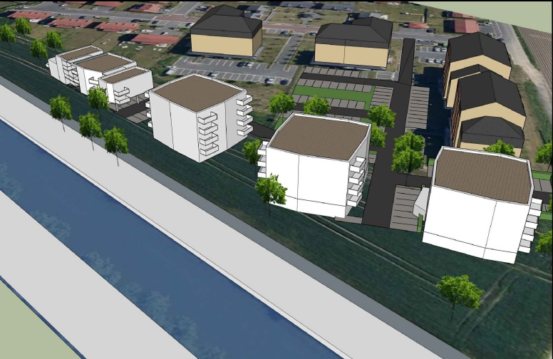 projet de 70 appartements Vilogia à Leers Canal de Roubaix