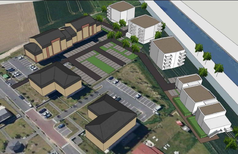 projet de 70 appartements Vilogia à Leers Canal de Roubaix